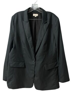 LOFT Black Tailored Blazer Size 16 Classic Work Office